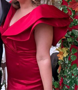 Vestido largo fiesta rojo