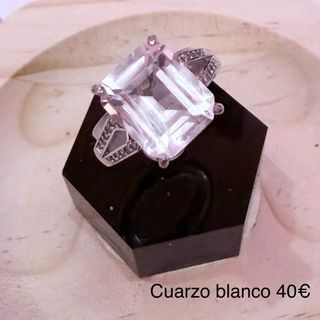 Anillos Plata 925 minerales naturales ajustables 