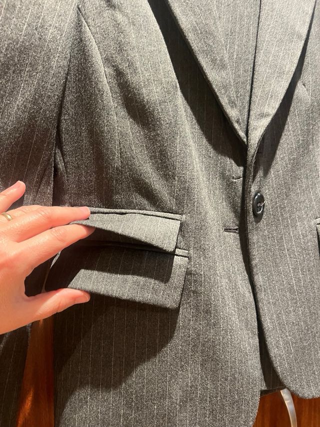 Traje de chaqueta y pantalón Mango gris