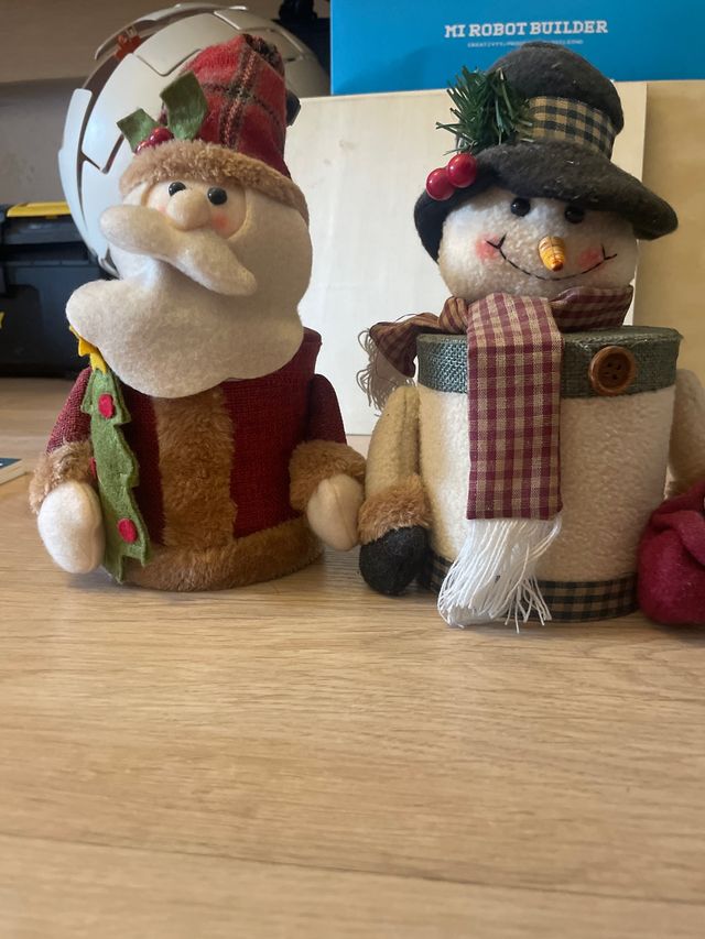 Decoración Navideña Santa y Muñeco Nieve