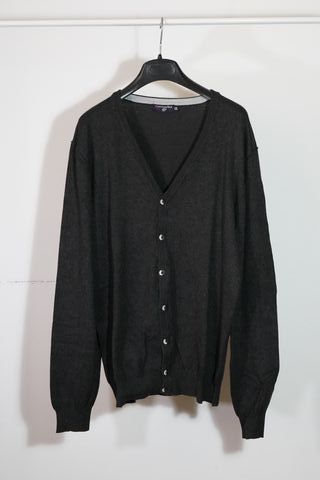 Cardigan Cotton&Silk Grigio scollo a V
