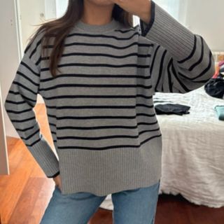 Jersey Rayas Zara Gris y Negro