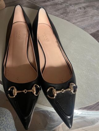 Zapatos Gucci Mujer Tacón Bajo Negro