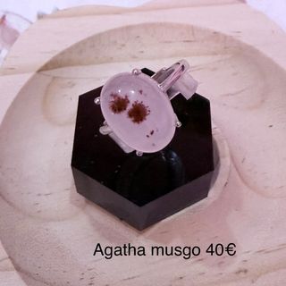 Anillos minerales naturales plata 925 ajustables 