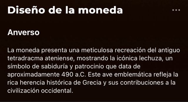 Moneda 1 Euro Grecia Búho 2002