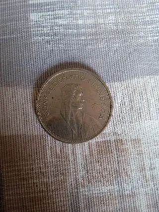 Moneda 5 Francos Suizos 1968