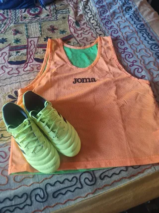 Botas de fútbol Adidas Copa 38.5 regalo peto Joma.