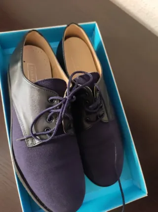 Zapatos niño comunión/vestir negros y morados