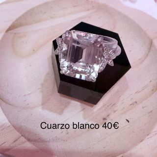 Anillos minerales naturales plata 925 ajustables 