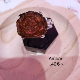 Anillos minerales naturales plata 925 ajustables 