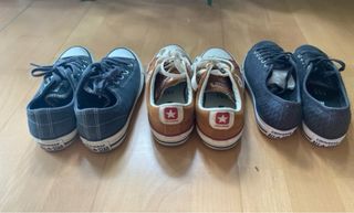 Lote 3 pares zapatillas Converse 
