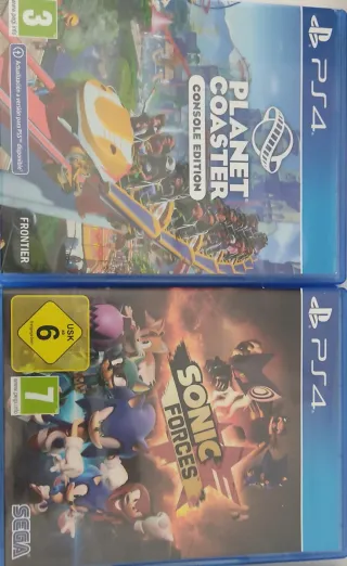 Planet Coaster y Sonic Forces PS4