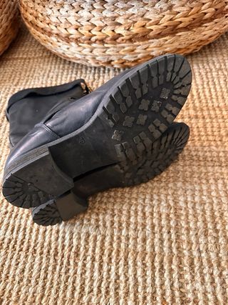 Botas Biker Piel Negra Talla 39
