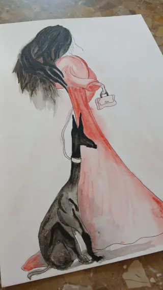 The greyhound... aquarelle paintings 