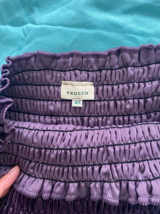 Top tirantes terciopelo morado