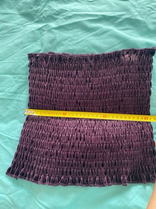 Top tirantes terciopelo morado