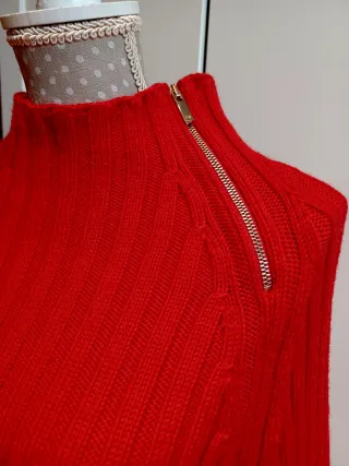 Jersey Carolina Herrera Cremallera Roja