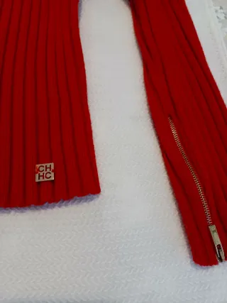 Jersey Carolina Herrera Cremallera Roja