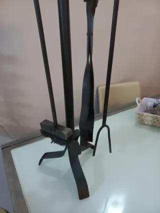 Set Accesorios Chimenea Metal Negro