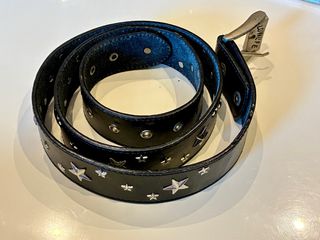 Cinturón Polipiel Negro Hebilla Ajustable