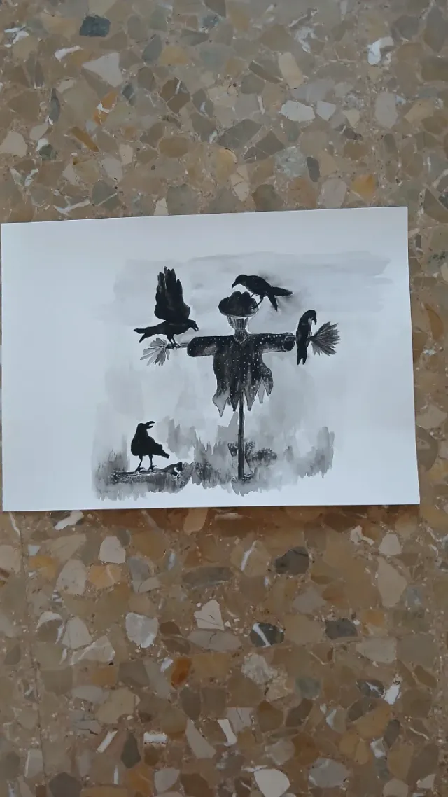 The crow's... aquarelle paintings