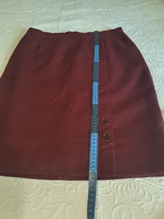 Falda Lana Elena Miró Burgundy Talla 44