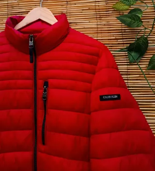 Chaqueta Plumas Acolchado Calvin Klein Roja
