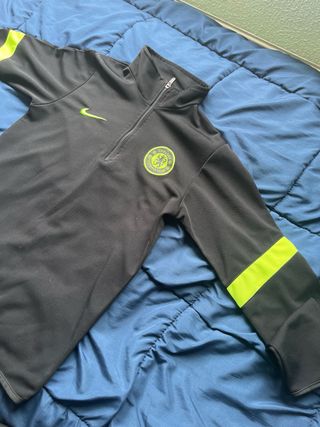 Sudadera Entrenamiento Chelsea Nike Negra y Verde