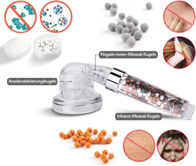 Alcachofa Ducha con filtro iónico Nuevo