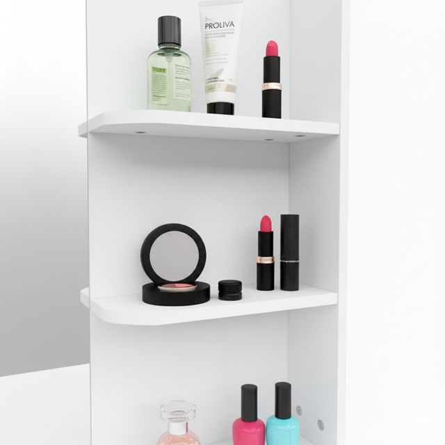 Tocador con cajón y estanterías, NUEVO