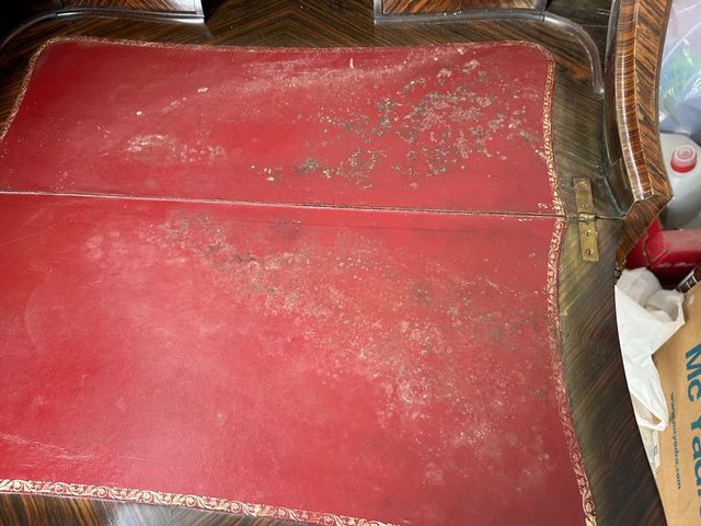 Escritorio Isabelino Marquetería Bronce