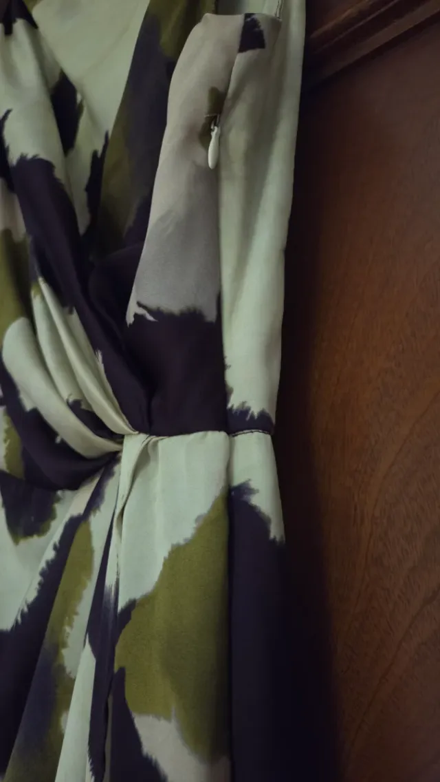 Vestido Zara satinado estampado