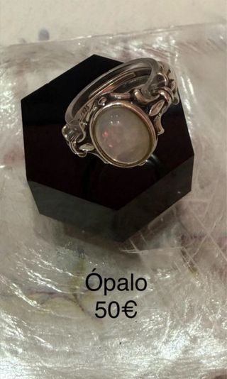 Anillos Plata 925 Ópalos ajustables 