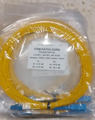 Cable Fibra Óptica SC/APC-SC/APC SM 10m