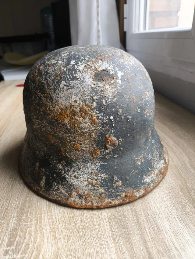 Casco alemán ww2 M40 Wehrmacht camuflaje Rusia