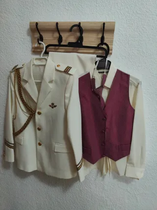 Conjunto Almirante Comunión Blanco y Dorado
