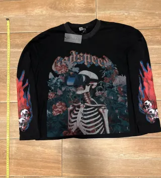 Chaqueta Negra Estampada Esqueleto VR