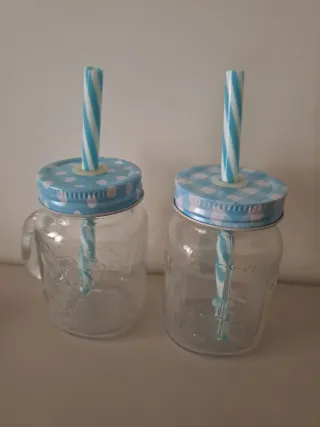 Set 2 Bicchieri con Cannuccia