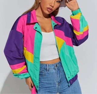 Chaqueta cremallera vintage multicolor
varias tall
