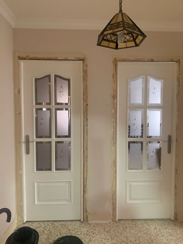 Conjunto de 3Puertas de interior lacadas en blanco