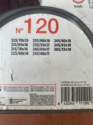 Cadenas para nieve RD-9 N° 120