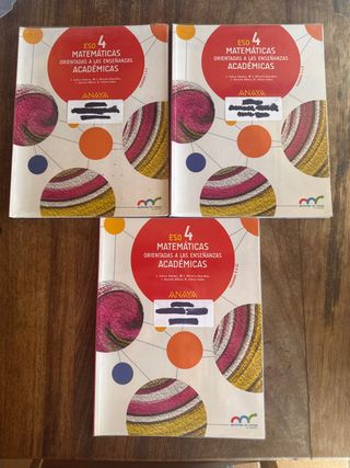 3 libros 4º ESO Matemáticas Académicas