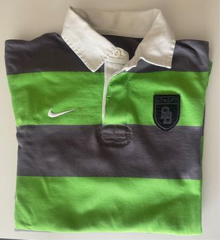 Polo Nike Rayas Verde y Gris