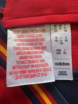 Equipación Fútbol España Infantil Adidas