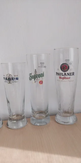 6 Vasos de Cerveza de Cristal.