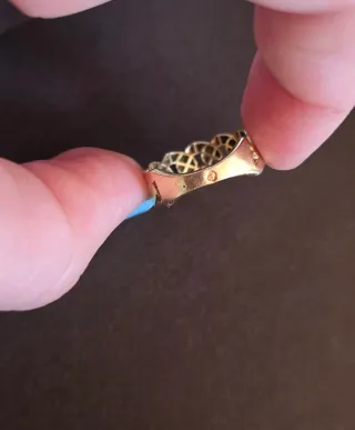 Anillo estilo cadena oro 18 k