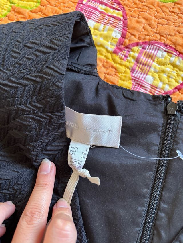 Vestido Negro Mango Talla M