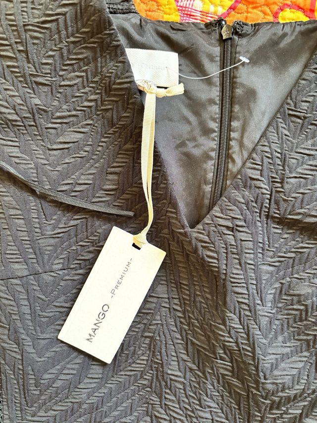 Vestido Negro Mango Talla M