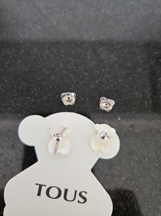 Pendientes Tous Nácar y Plata Oso