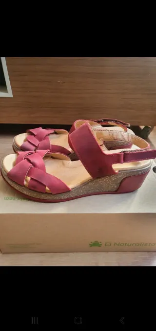 Sandalias El Naturalista Talla 38 Rojas